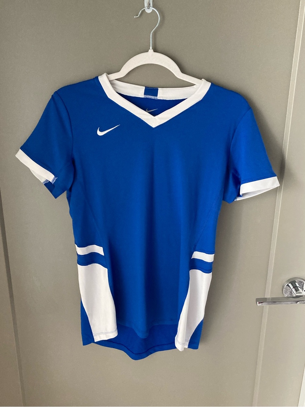 Nike Royal Blue & White Sports Jersey Top